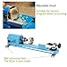 Mini Lathe Wood Lathe Machine Multi-Purpose Type Lathe Milling Cutting Grinding Polishing Professional Table Top Lathe Tool Kit Adding shields