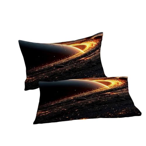 Housse de couette starry sky theme 3 pièces imprimé king en microfibre - 7