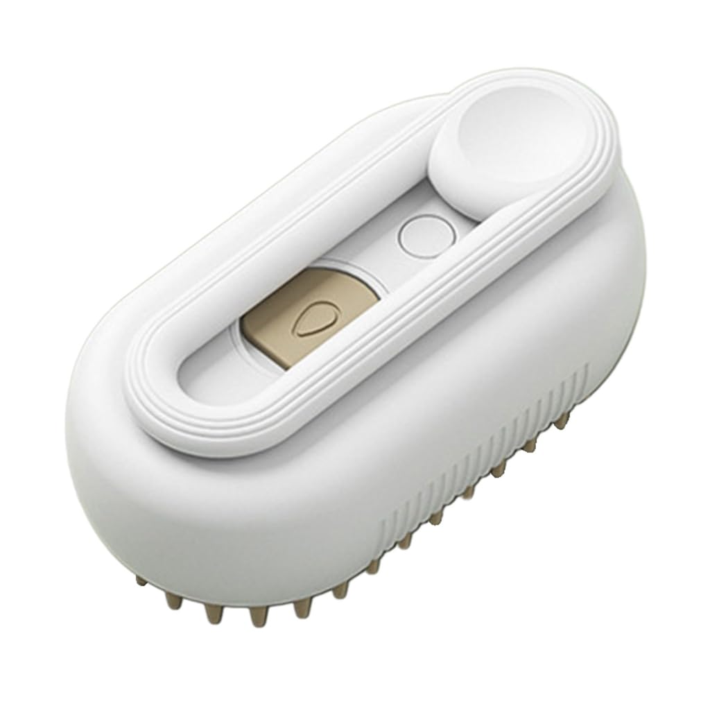 Cat Brush for Shedding, Pet Grooming Hair, Dog Brushs for Detangler Fur Cleanser, Spa Massage Comb for Pets, Cats, Portable Pet Spray Hair Removal Comb with Spray Water Function (White)