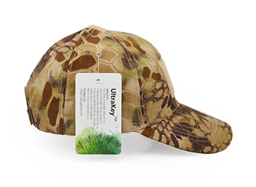 Image of UltraKey Military Tactical Operator Cap, Outdoor Army Hat Hunting Camouflage Baseball Cap