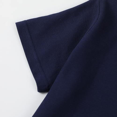 HILEELANG Little Girl Uniform Polo Dress Short-Sleeve Cotton Polo Dress4