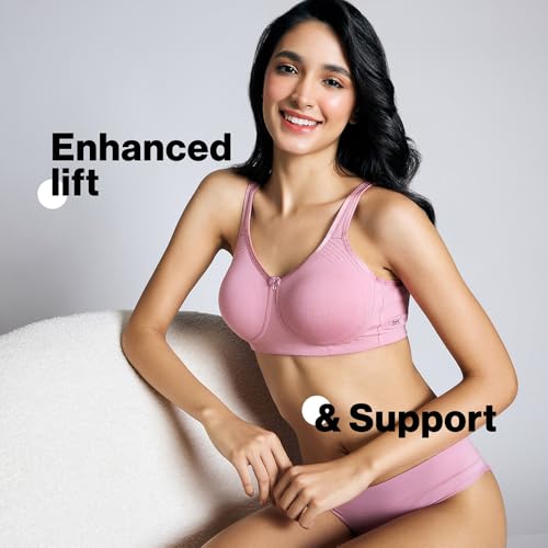 Image of NYKD NYB169 Cotton Non Padded Non Wired Encircled Shaping Bra Full Coverage Side Lift (Plus