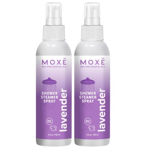 MOXĒ Lavender Shower Steamer for Relaxation &amp; Tension Relief, 4oz, 2 Pack