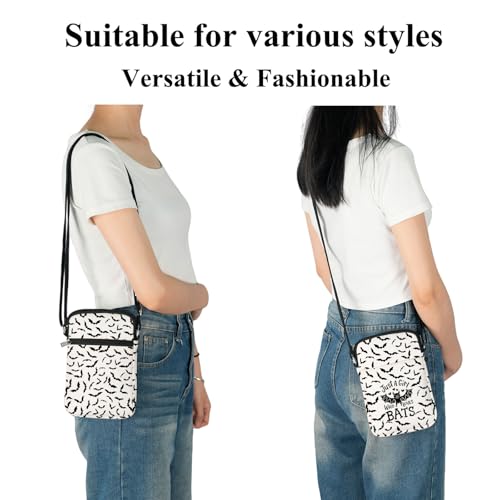 Bat Crossbody Purses for Women Bat Lover Inspired Gift Just A Her Who Loves Bats Cell Phone Purse with Adjustable Strap4