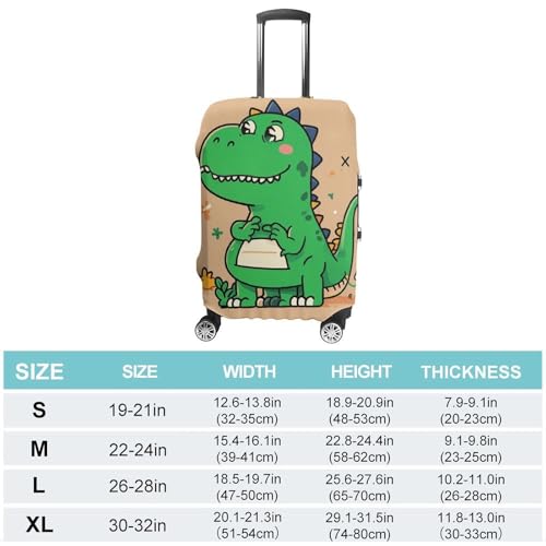 Carry on Luggage Cover Cartoon Dinosaur Suitcase Covers for Luggages Tsa Approved Travel Luggage Sleeve Protector Elastic Suitcase Protector Anti-Scratch Washable Fits 19-30 Inch Case -S2