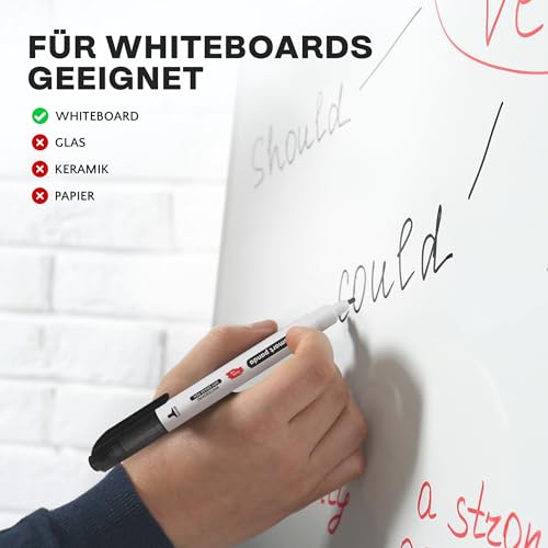 Whiteboard Marker von SmartPanda – Whiteboard Stifte, Folienstift Abwischbar - Doppelspitze, Medium und Fein – Abwischbare Stifte, non Permanent Marker, Whiteboardmarker – 5 Set