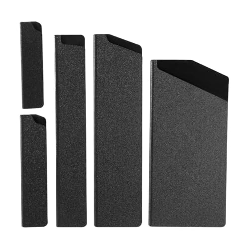 ANDRESLAD Funda Protectora para Cuchillos de Chef 5 Piezas, Interior Flocado, Color Negro, Funda de Corte Segura y Portátil para Cocina y Camping, Accesorio para Protección de Cuchillos
