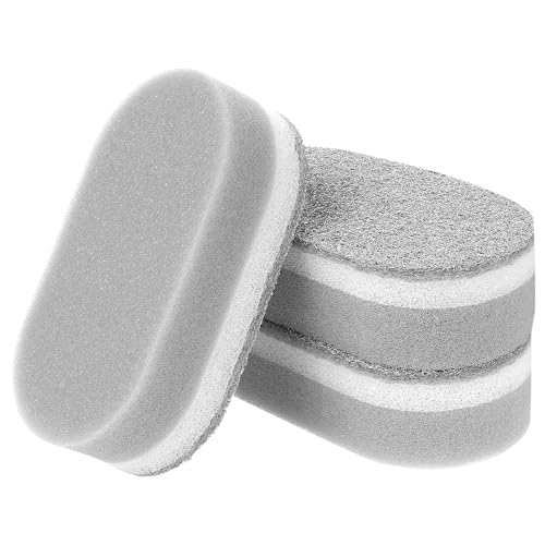 Image of Kitchen Scrub Sponges, Non-Scratch Cleaning Sponge, Sponge for Household, Reusable Dish Sponge for Dishes, Pots, Pans 3 Pack Silver