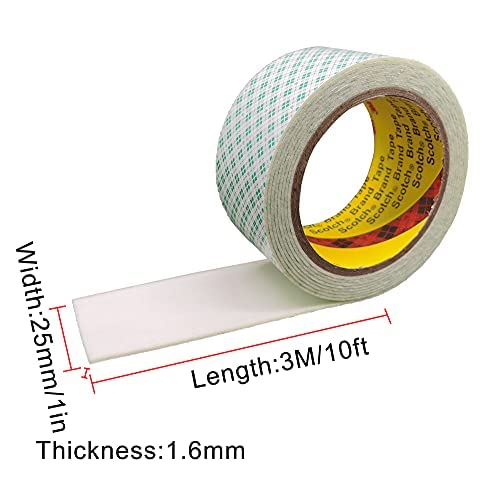 Double Sided Foam Tape 4026 1In X 10Ft Double Coated Urethane Strong Adhesion Heavy Duty Polyurethane Tape Color White For Bonding Attaching Mounting(4026B) #TOP5