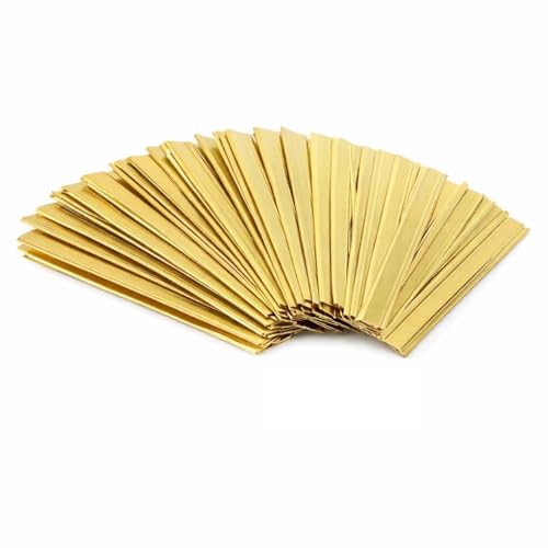Barrettes Fermeture Sachet x250 – Clips Métalliques Alimentaires (Argent, Or, Noir, kraft) – Attache Sac Kraft, Biscuit, Bonbons, Boulangerie, Emballage...