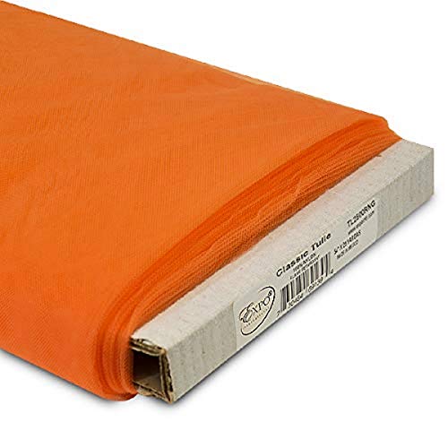 Expo International 54-Inch Classic Nylon Tulle Fabric, 25-Yard Bolt, Orange