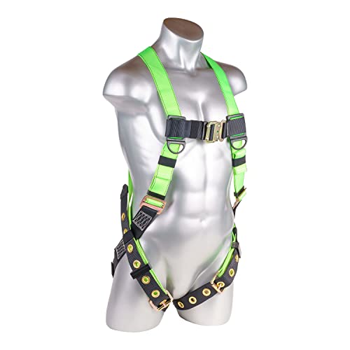 Image of Construction Harness 5 Point Adjustment, Back D-Ring, Grommet Legs, Multiple Styles I OSHA ANSI Compliant
