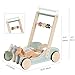 Giant bean Wooden Baby Push Walker for Boys Girls Ages 1-3, Galloping Ponies Push and Pull Activity Walker Adjustable Speed, Baby Push Walker Christmas Gift for Toddler Kids Motor Skills & Creativity