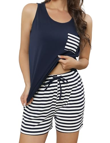 Ensembles de pyjama femme short ete contre la chaleur : vêtement coton anti-transpiration