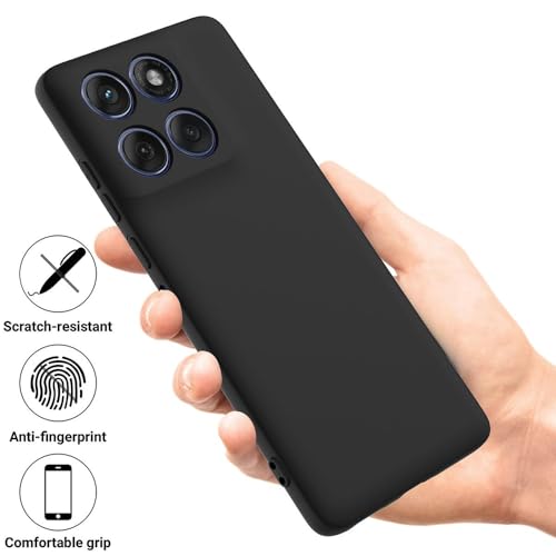 Image of Back Cover for Motorola Moto Edge 60 Pro 5G | Full Camera Protection | Premium Liquid Silicon Case | Flexible Bumper Case for Motorola Moto Edge 60 Pro 5G (Black)
