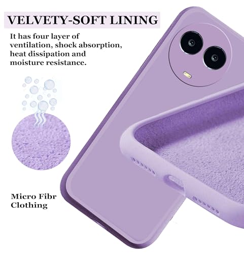 Image of A rtistque Liquid Silicone Back Cover Case for Realme C67 5G / 11 5G / 11X 5G / Narzo 60X 5G Shockproof TPU Soft Flexible with Camera Protection - Purple