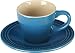Le Creuset Stoneware Set of 2 Espresso Cups and Saucers, Marseille