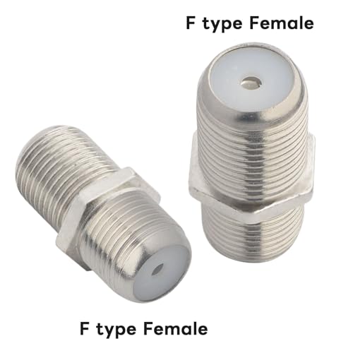 Boobrie F Type Adapter Female to Female 75ohms Satellite Cable Connector TV Aerial Extension Adapter F Type Connector Coupler Female to Female RG6 Cable Joiner Gender Changer Plug for Sky TV 5PCS
