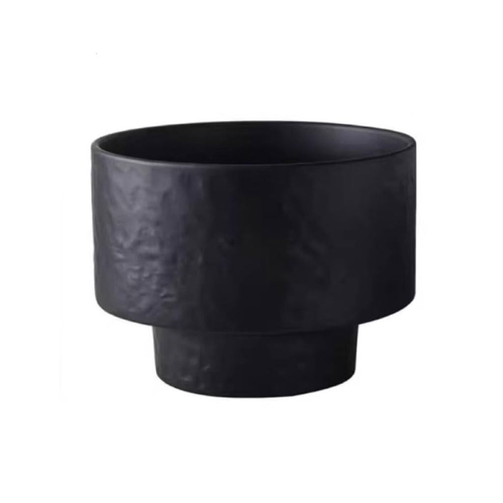 Gelasige A Flower Pots Simple Nd Stylish Large-Caliber Flower Pot Room Balcony Plant Potted Bonsai Flower Pot Outdoor Flower Pots(A)