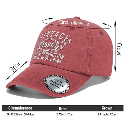 Image of 1926-1996 Birthday Gifts for Men Women,Personalized 30th-100th Birthday Ideas Gift,Parents Vintage Hat