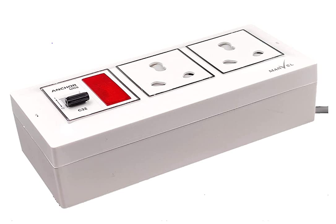 Anchor Power Strip Extension Multi Outlet Board Fitted with,2 Anchor