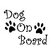 EROSPA® Auto-Aufkleber - Dog On Board/Hund an Bord - Car-Sticker Styling - Pfote (Schwarz)