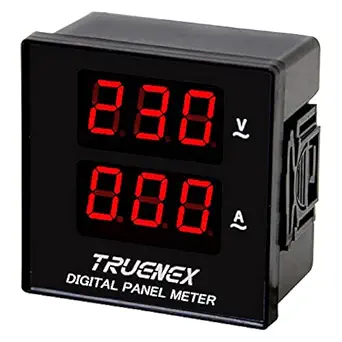 TRUENEX Digital Volt Meter (130V - 500V) 1 - 50 ampere 72x72 mm For Electrical Panel/Submersible Panel/Volt- ampere 7 Segment LED Display