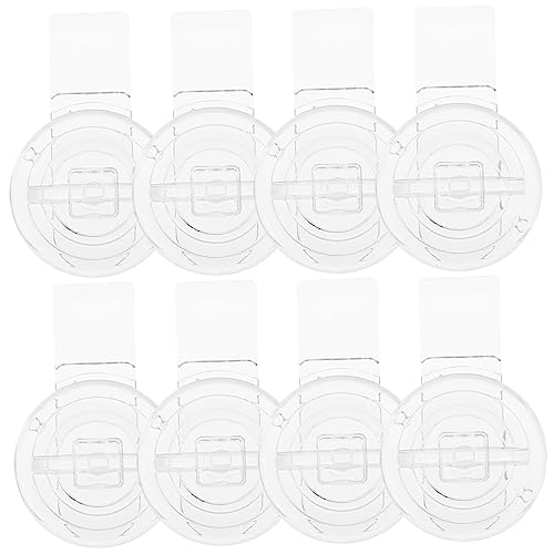 HOMSFOU 8 Piezas Hebilla de bisagra transparente puerta cierre cordones mosquetón Material acrílico resistente Bisagras transparentes para cajas DIY cerrojo de bloqueo pestillo de acrílico