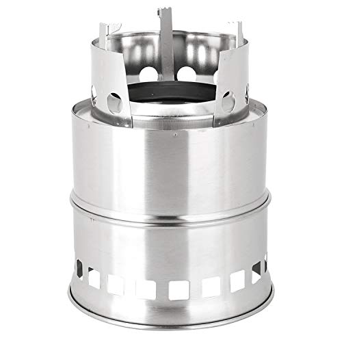 Tlymo キャンプストーブ 小型 ウッドストーブ バーベキューコンロ 五徳コンロ 焚火台 アウトドア 軽量 二次燃焼