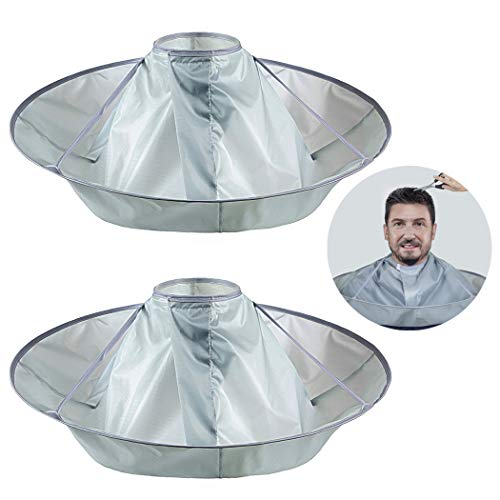 [2-PACK] FANCER Professional Hair Cutting Cape, Salon Umbrella Cape Cloak Barber for Adult Barber Home & Salon Stylists Use Hairdressing Kits (Color C)