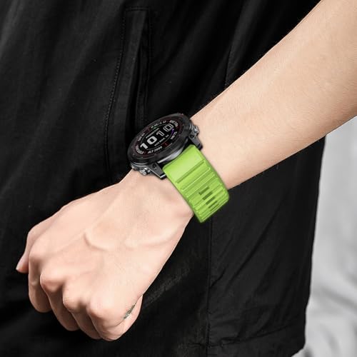 Image of Silicone Band for Garmin Enduro 3 2 /Fenix 8 pro /tactix 8 AMOLED 51mm /Fenix 7X /6X pro sapphire solar /5X plus, 26mm Quickfit Sprot Watch Strap Replacement for Descent Mk2i /3i /epix Pro /quatix 8 51mm