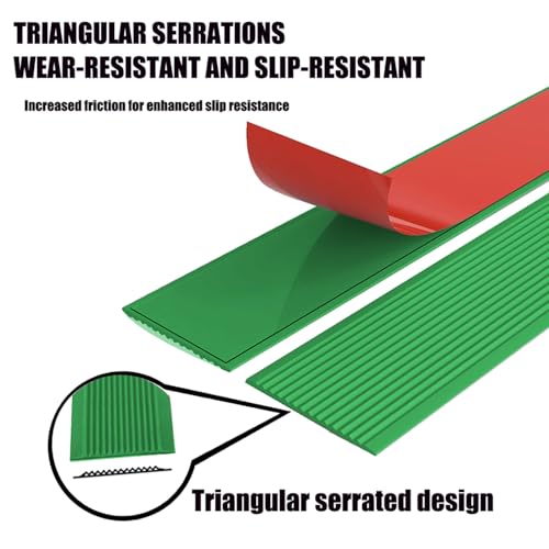 Protector de borde de escalera autoadhesiva de goma de 1 m para exterior 4