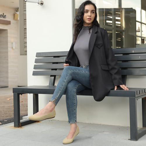Image of Tanamo Ballet Flats for Women, Soft Knit, Work Travel Everyday Shoes