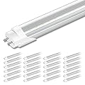 Marxlait 24 Pack T8 LED Bulbs 4 Foot, Daylight 6000K, 40 watt Equivalent, Ballast Bypass, Dual Ended Type B Light Tube, LED Fluorescent Tube Replacement T8 T12, Not-dimmable