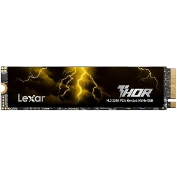 Lexar Thor Pro 1 TB SSD, M.2 2280 PCIe Gen4 NVMe, bis zu 6000 MB/s, leistungsstarkes internes Solid-State-Laufwerk, kompatibe