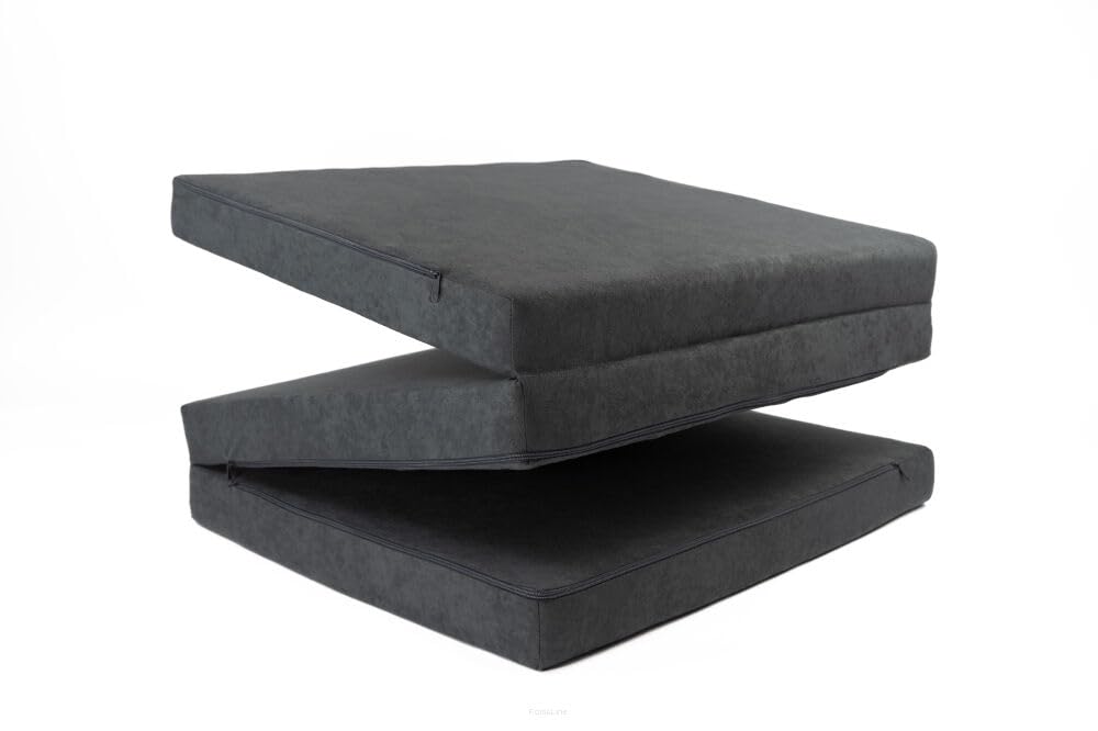 Fortisline Matelas d'appoint Pliant lit d'appoint lit d'invité futon Pouf 195x80x9 cm Couleur Gris