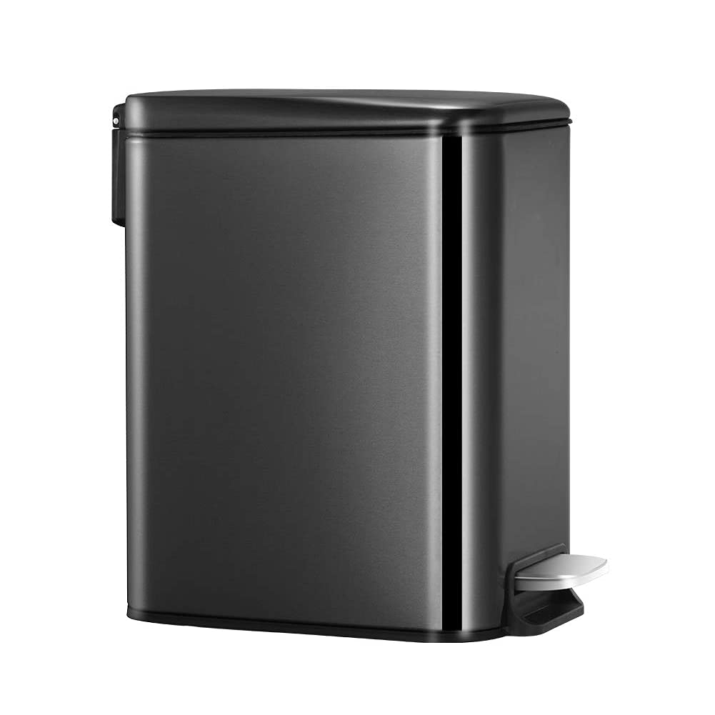 Buy CLTEC 1.3 Gallon/5 Liter Slim Small Trash Can with Lid Soft Close