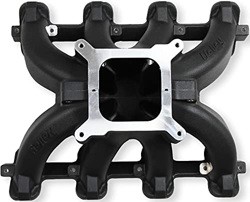 New Holley Single Plane Split-Design Race Intake Manifold,Black Cast,Cаthedral Port Cylinder Heads,Compatible With Gм Ls1,Ls2,Ls6 Engines #TOP1