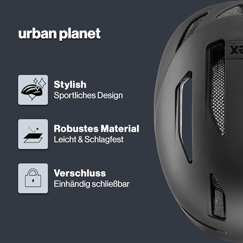uvex urban Planet Fahrradhelm, Black matt, 58-61 cm – Ansicht 2