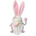 Funoasis Easter Bunny Gnome Spring Gnomes Easter Holiday Home Decoration Gnome Plush Handmade Rabbit Gifts Swedish Tomte Elf (Pink Bunny, 13 Inches)