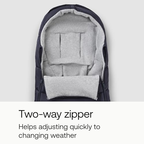 Image of Bugaboo Footmuff - All-Season Stroller Accessory Weatherproof Climate Control Removable and Reflective (Deep Indigo) | Essential pram accessory for every season, deep indigo