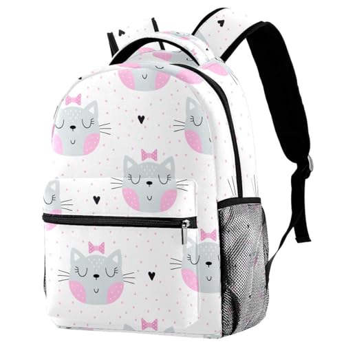 Sac à dos pour femmes et ados avec motif chats multicolore