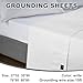 Grounding Sheet Queen Size, Sliver Fiber Fitted Sheets, Soft Grounded Conductive Bed Sheets for for Better Sleep, 80