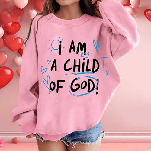 Sweat fille à motifs pull col rond confortable idéal pour bouger librement à l'école