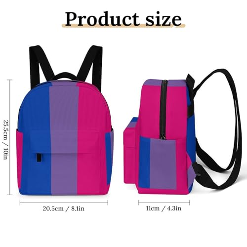 LGBTQ Bisexual Pride Backpacks Laptop Mini Backpacks for Women Travel Shoulder Bag Bookbag Rucksack Daypack 10 Inch2
