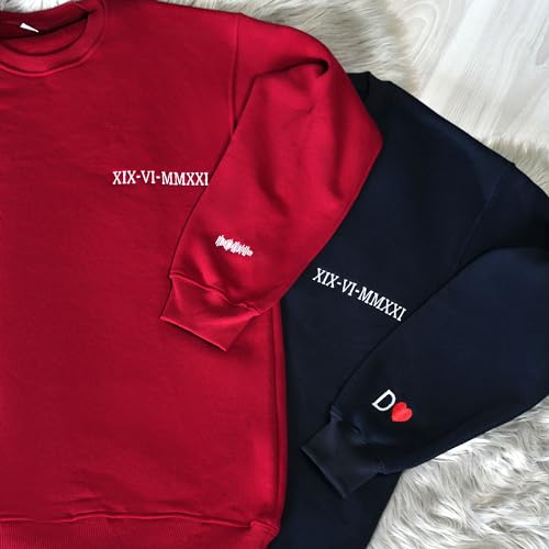 mia'spillow lab Custom Embroidered Hoodie Couple Gift, Personalize Embroidered Sweatshirt, Gift for Him, Gift for Her, Idea Custom Crewneck4