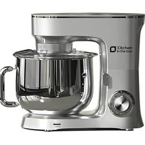 Kitchen in the Box Stand Mixer, 900W 8.5 QT Kitchen Electric Mixer, 10-Speed Large Capacity Tilt-head Food Mixer with Dough Hook, Wire Whip, Flat Beater & Splash Guard (Silver)