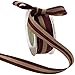 May Arts 3/4-Inch Wide Ribbon, Burgundy and Antique Gold Reversible Stripes