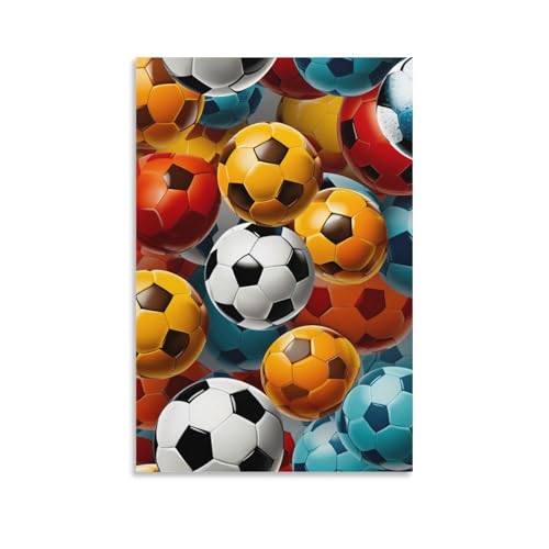 Fútbol cuadro en lienzo decoRataivo moderno de 50x75cm para decoración