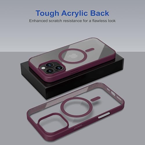 Image of amazon basics Back Case Cover for iPhone 16 Pro Max | Compatible for iPhone 16 Pro Max Back Cover | Scratch-Resistant Back Cover | Wine Red